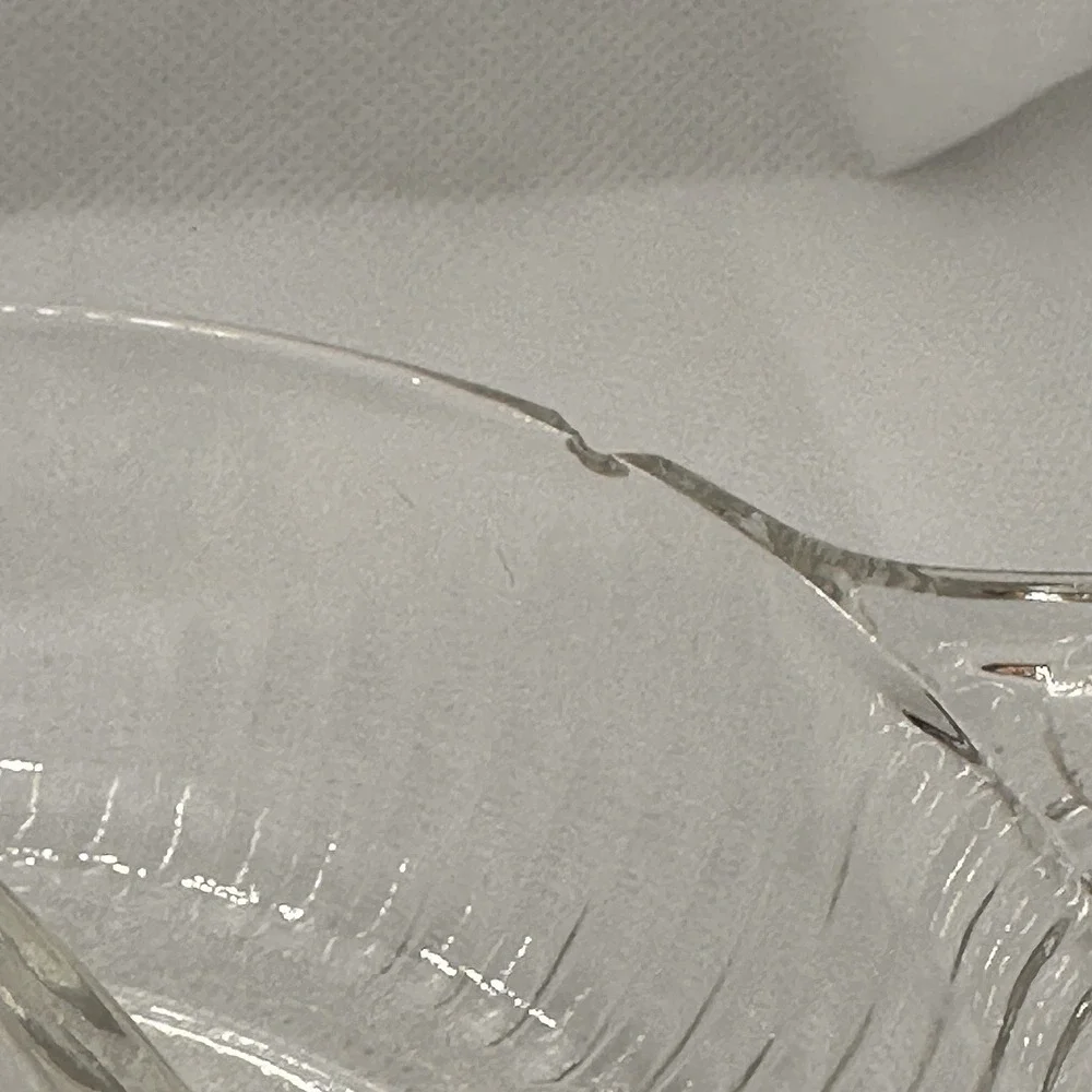 Vintage Ribbed Glass‎ Juicer w/ Textured Base, Thumb Tab Handle, & Pour Spout